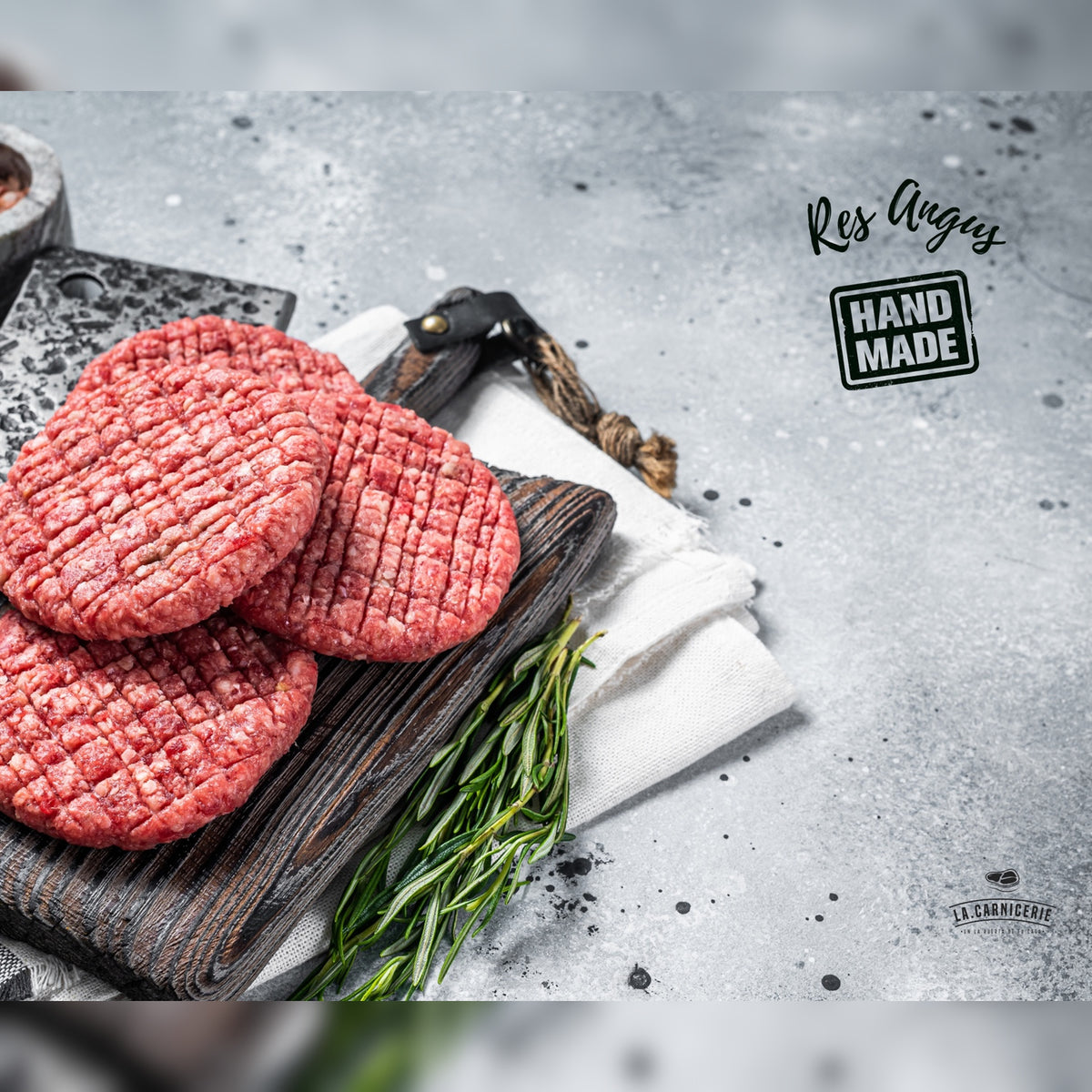 Hamburguesa Res Angus Hecho a Mano 150gr x4 - La Carnicerie