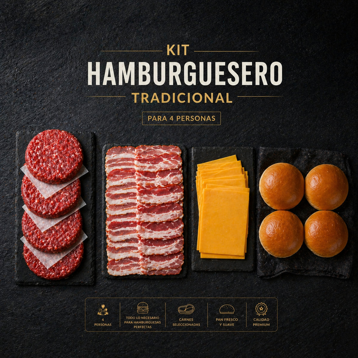 Kit hamburguesa para 4 personas La Carnicerie