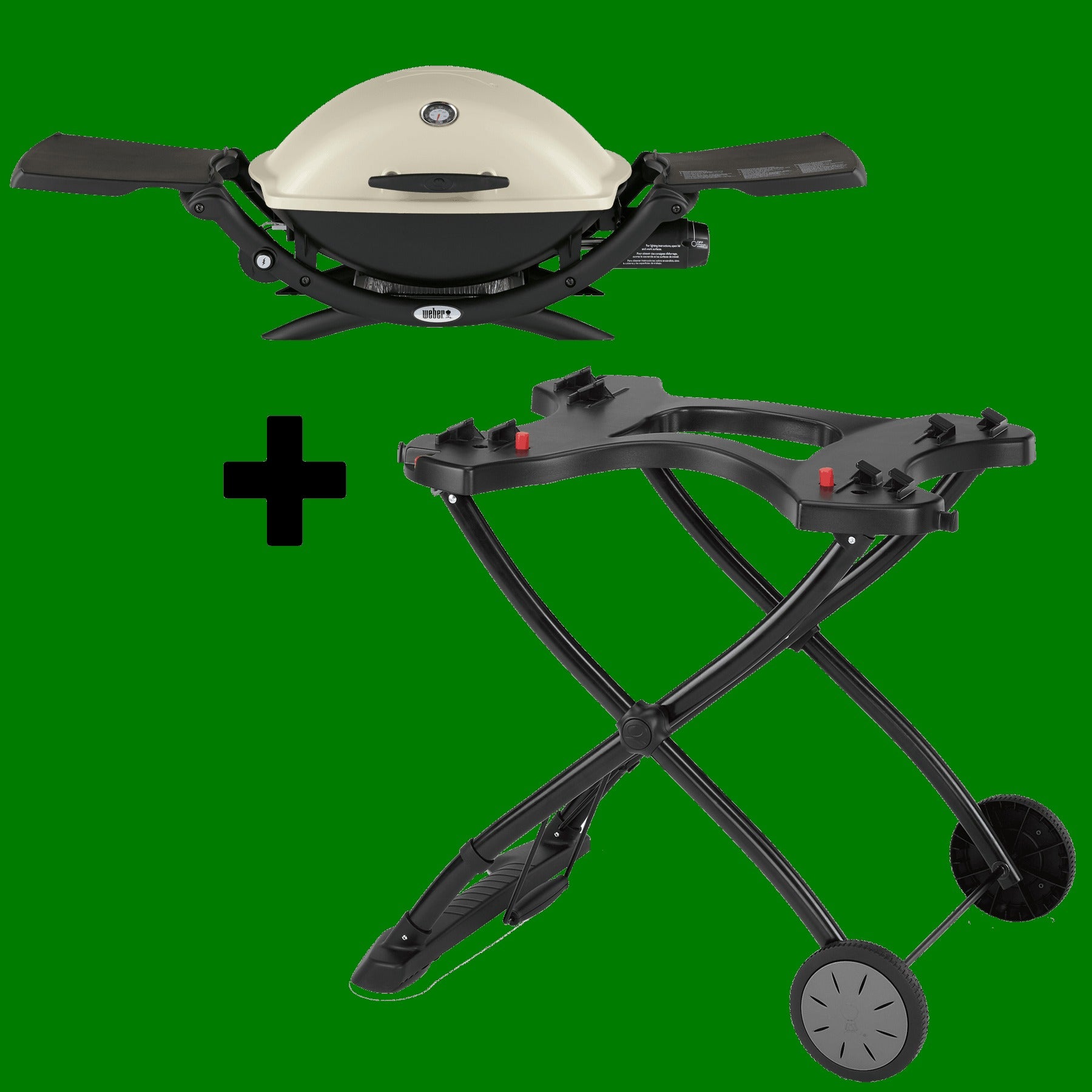 Weber Q2200 Titanium asador a gas portátil con carrito — La Carnicerie
