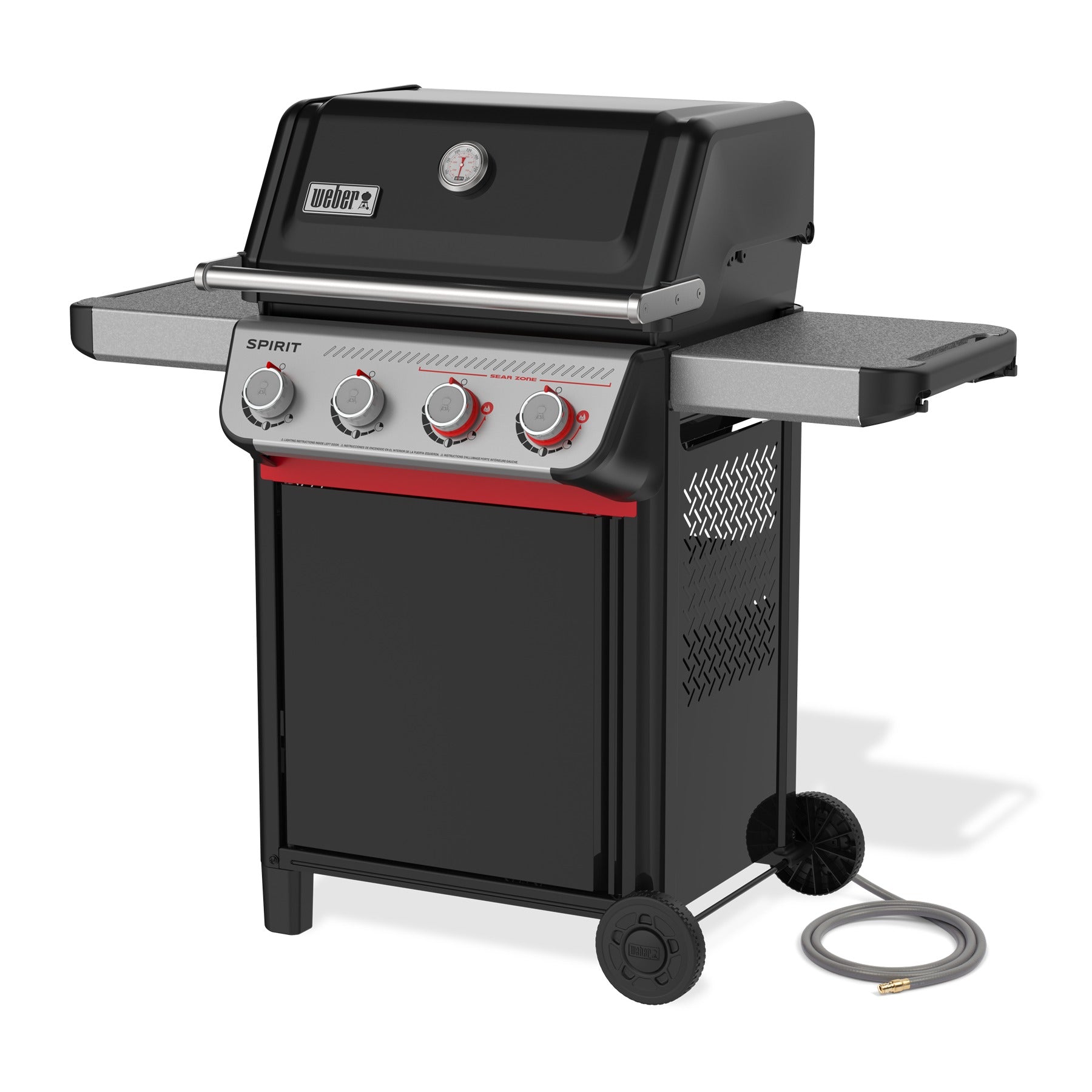 Weber Spirit E-425 asador gas natural 4 quemadores negro — La Carnicerie
